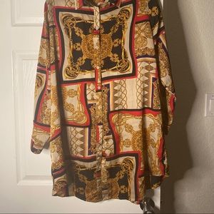 Boohoo Jewlry Print Dress